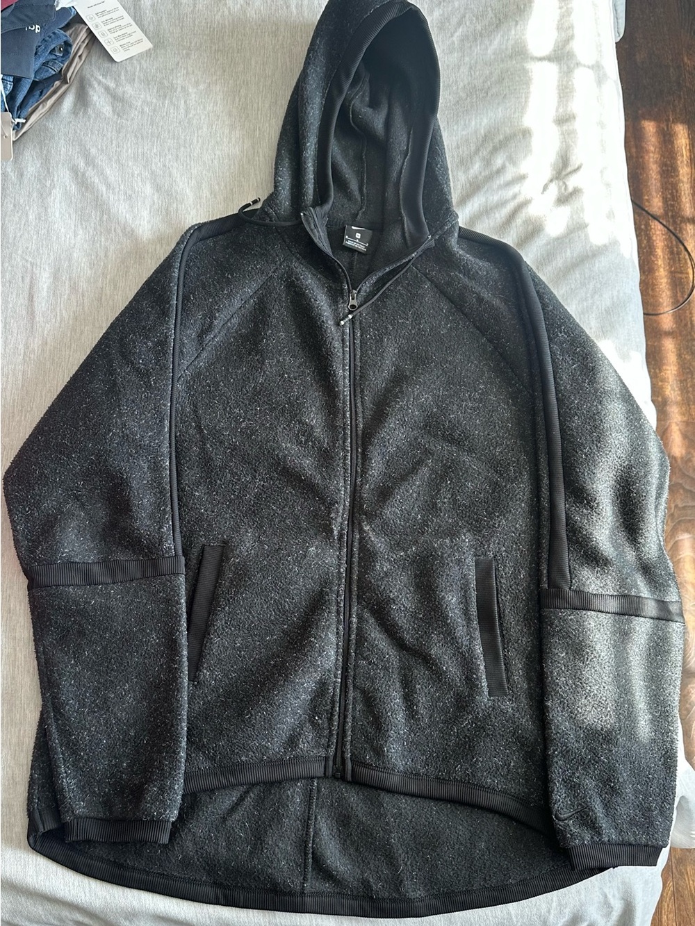 Nike Black Full-Zip Hooded Performance Jacket